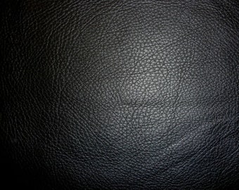 King 12&quot;x12&quot; BLACK Pebbly Grain buttery Soft Full grain Cowhide Leather 3-3.25oz / 1.2-1.3mm PeggySueAlso® E2881-07  Hides Available