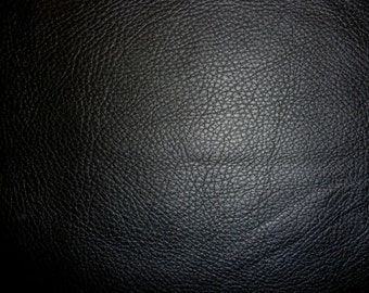 King 12"x12" BLACK Pebbly Grain buttery Soft Full grain Cowhide Leather 3-3.25oz / 1.2-1.3mm PeggySueAlso® E2881-07  Hides Available