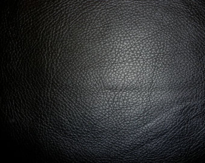 King 8"x10" BLACK Pebbly Grain buttery Soft Full grain Cowhide Leather 3-3.25oz / 1.2-1.3mm PeggySueAlso® E2881-07  Hides Available