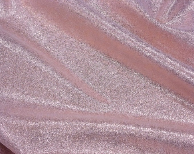 Vintage Crackle 3-4-5 or 6 sqft ROSE Gold on PASTEL Light PINK Cowhide 3.25 oz / 1.3 mm PeggySueAlso® E2844-21 hides available