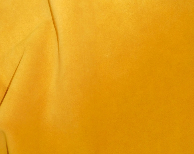 Suede 12"x12" SUNFLOWER MUSTARD SUEDE Cowhide Leather 3.5-3.75 oz / 1.2-1.3 mm PeggySueAlso™ E2827-03