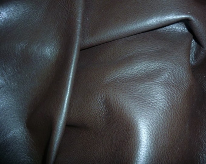 King 8"x10" DARK CHOCOLATE Brown  Full grain Cowhide Leather 3-3.5oz/1.2-1.4 mm PeggySueAlso E2881-09  hides available