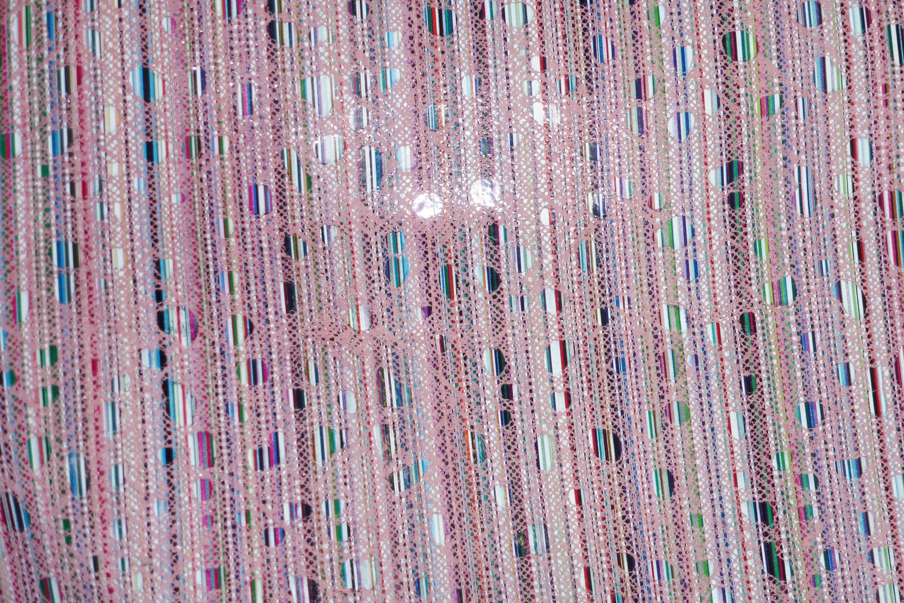 Leather 8x10 CARNIVAL Stripes PINK, new lighter Pink Shade, Cowhide 3