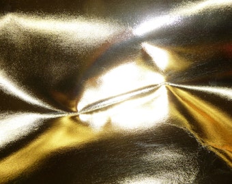 Smooth Metallic 8"x10" GOLD Foil Cowhide Leather 2.5-3 oz / 1-1.2 mm PeggySueAlso® E2845-15  hides available