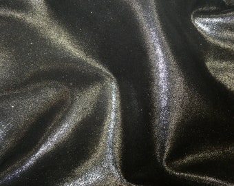 Dazzle 8&quot;x10&quot; Silver on BLACK MAGIC Suede Cowhide Leather  2.5 oz / 1 mm PeggySueAlso® E8300-07