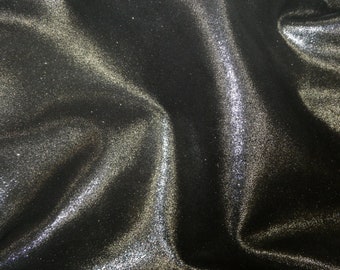 Dazzle 12"x12" Silver on BLACK MAGIC Suede Cowhide leather 2.5 oz / 1 mm PeggySueAlso™ E8300-07