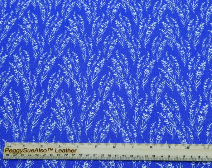 Leather 3-4-5 or 6 sq ft PUSSY WILLOWS on Bright Royal Blue cowhide 3.75-4 oz /1.5-1.6 mm PeggySueAlso E7550-01