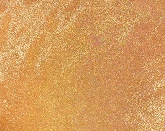 Sparkle 8"x10" Iridescent GOLD metallic Halo on MUSTARD Suede cowhide Leather 3-3.25 oz / 1.2-1.3 mm PeggySueAlso E7500-21