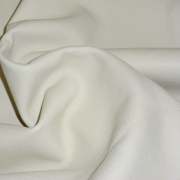 King 12"x12" Cream BONE Soft Full Grain Cowhide Leather 3-3.5oz/1.2-1.4 mm PeggySueAlso E2881-06 hides available