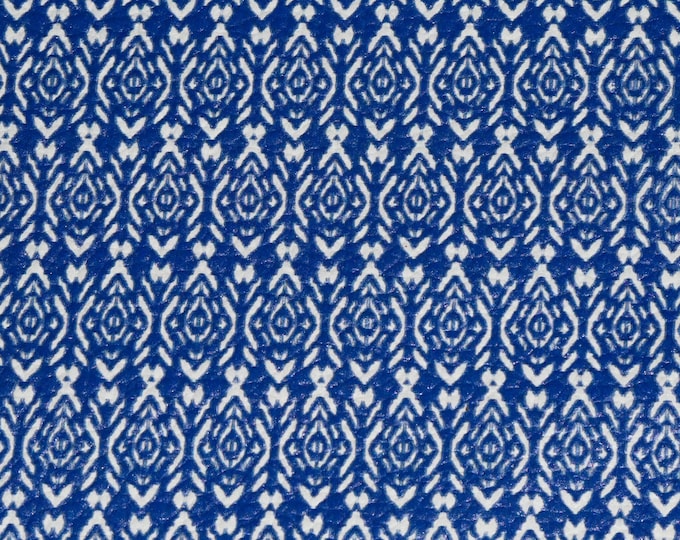 New Die Lot Leather 12"x12" Tiny SHIBORI BOHEMIAN Color changed to ROYAL Blue and White 3-3.5oz /1.2-1.4 mm PeggySueAlso E1575-01