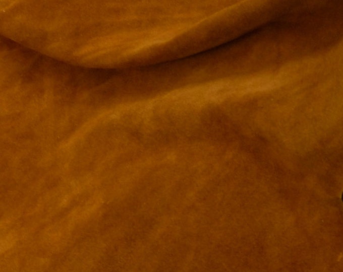 Suede 8"x10" TOAST / Tobacco Reddish Brown Cowhide Leather 3.5-4 oz / 1.4-1.6 mm PeggySueAlso E2825-02 hides available