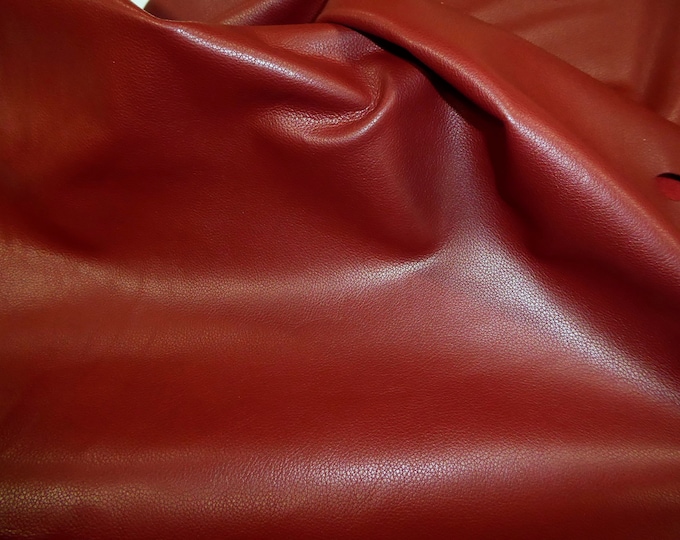 Divine 12"x12" DARK RED top grain Cowhide Leather  2-2.5 oz /.8-1mm PeggySueAlso® E2885-28  hides available