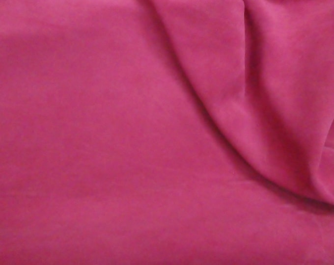 Suede Leather 5x11" Brilliant ROSE Pink Garment Grade Cowhide 3.25-3.75oz/1.3-1.5 mm PeggySueAlso® E2825-22