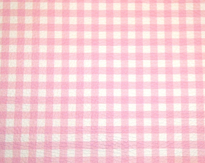 Leather 2 pcs 4"x6" Mini (1/4"squares) Checkerboard PINK & WHITE Cowhide 3-3.25oz/1.2-1.3mm PeggySueAlso® E1380-53 Valentines Day