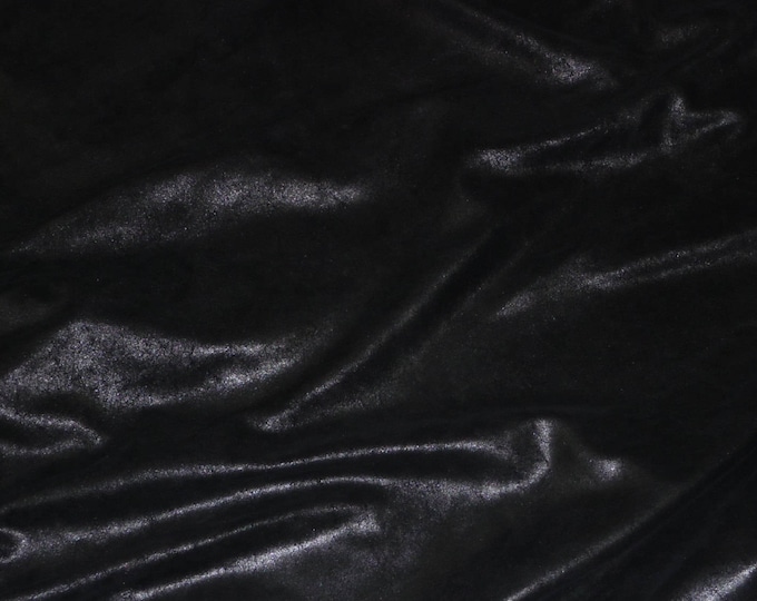 Suede 2 Pieces of 4"x6" Vintage Crackle Metallic Clear Black on Black Suede3.5 oz / 1.4 mm PeggySueAlso® E2844-16