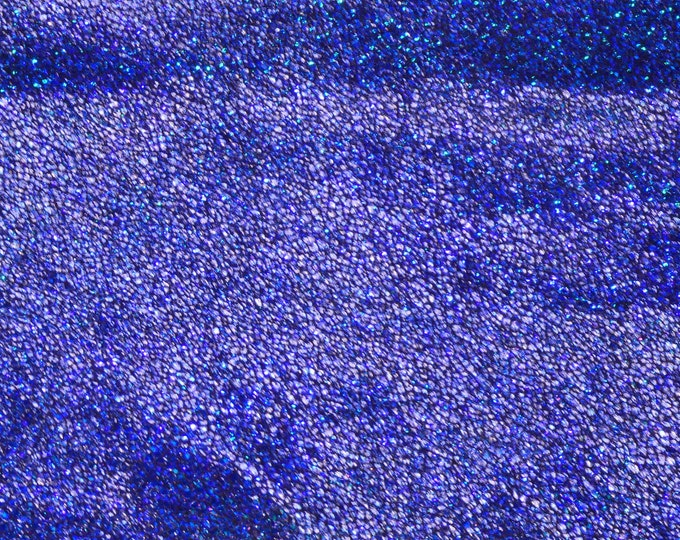 Crackled Ice 12"x12" ROYAL BLUE Halo Metallic on Black SuEDE cowhide 3-3.5 oz/1.2-1.4 mm PeggySueAlso E1408-07