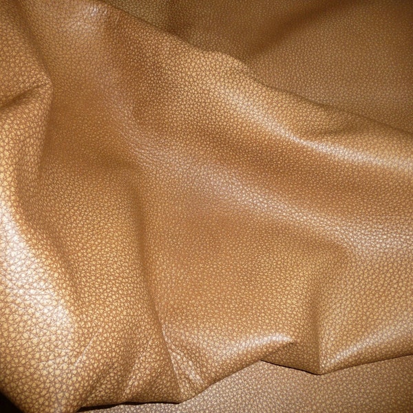 Bomber King 12"x12"  CARAMEL CAMEL TAN  Marbled Soft Cowhide Leather 3-3.25oz / 1.2-1.3mm PeggySueAlso® E2882-01 Hides available