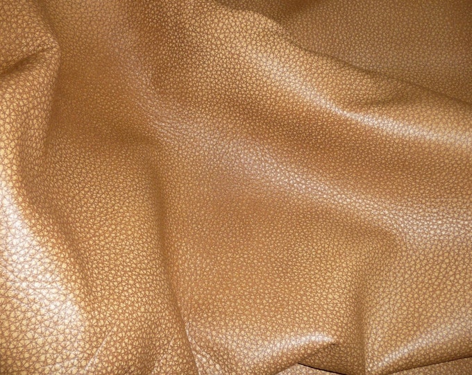 Bomber King 12"x12"  CARAMEL CAMEL TAN  Marbled Soft Cowhide Leather 3-3.25oz / 1.2-1.3mm PeggySueAlso® E2882-01 Hides available