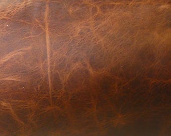 Pull Up Leather 12&quot;x12&quot; Matte AGED BRANDY More Distressed Cowhide 3.5oz / 1.4  mm PeggySueAlso® E2930-03 hides available