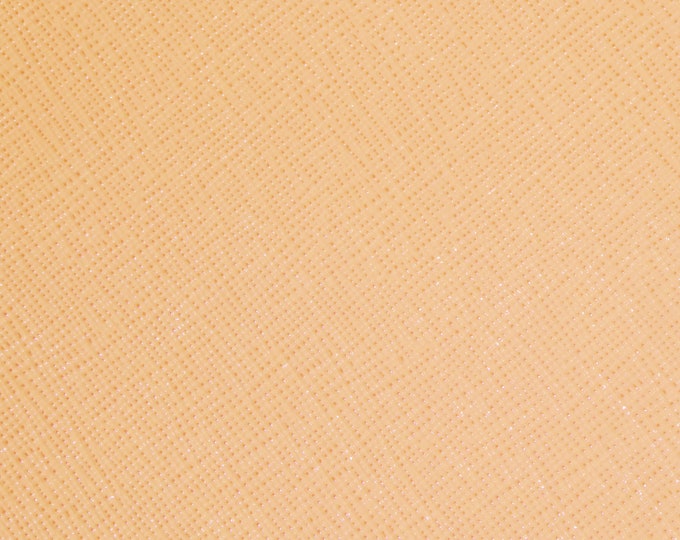 Saffiano 12"x12" shiny NUDE BISQUE Weave (pantone 12-0911 TPX) embossed Cowhide Leather 2.75-3oz/1.1-1.2mm PeggySueAlso E8201-60 Hides too