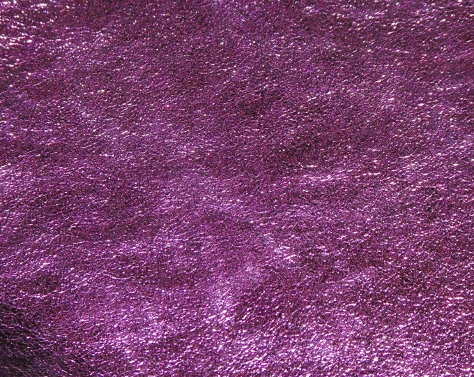 Pebbled Metallic 2 pieces 4"x6" BOYSENBERRY Lilac Purple Cowhide Leather 2.5-2.75  /1-1.1 mm PeggySueAlso® E4100-37