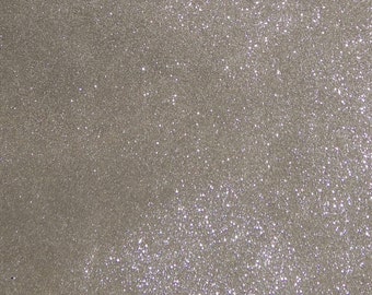 Dazzle 8"x10" Silver on STORMY TAUPE Suede Cowhide leather 2.5 oz / 1 mm PeggySueAlso® E8300-14 hides available