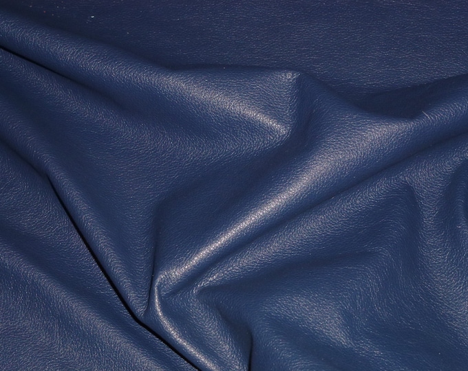 Divine 8"x10" CATALINA Navy Blue Top Grain Soft Cowhide Leather 2-2.5 oz/0.8-1 mm PeggySueAlso E2885-44 Hides Available