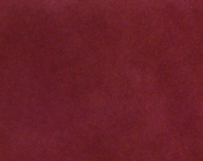 Suede 8"x10" BURGUNDY / Maroon Cowhide Leather 3.5-4 oz / 1.4-1.6 mm PeggySueAlso™  E2825-11 hides available