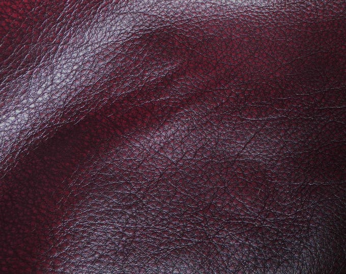 Bomber King 12"x12" CHERRY WINE Marbled SOFT Cowhide Leather 3-3.25oz / 1.2-1.3mm PeggySueAlso E2882-02  hides available