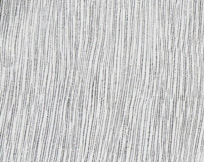 Rainy Day 3-4-5 or 6 sq ft SILVER Metallic Stripes on Off White SUEDE Cowhide 3 oz/1.2 mm PeggySueAlso®  E1030-21 hides Available