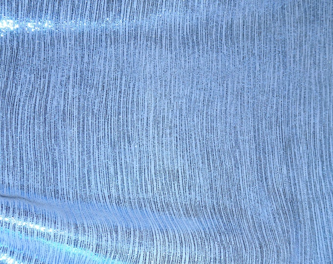 Rainy Day 12"x12" ROYAL BLUE Metallic Stripes on Light Blue Cowhide 3 oz/1.2mm PeggySueAlso E1030-33 hides too