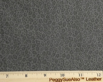 Leather 12"x12" BLACK on GRAY LEOPARD Cowhide 3.25-3.5oz/1.3-1.5mm PeggySueAlso E2550-32