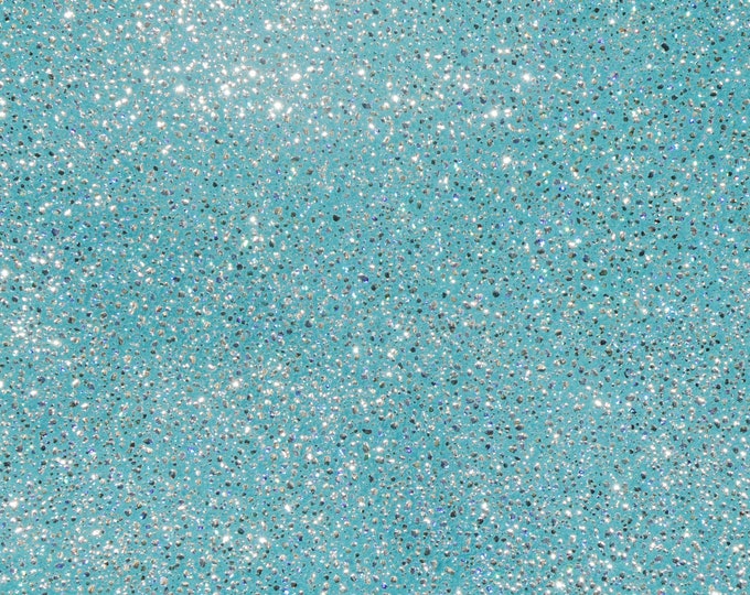 Sparkle 12"x12" Silver Halo on TURQUOISE Grain (not suede) Cowhide Leather3-3.25 oz / 1.2-1.3 mm PeggySueAlso® E7500-11