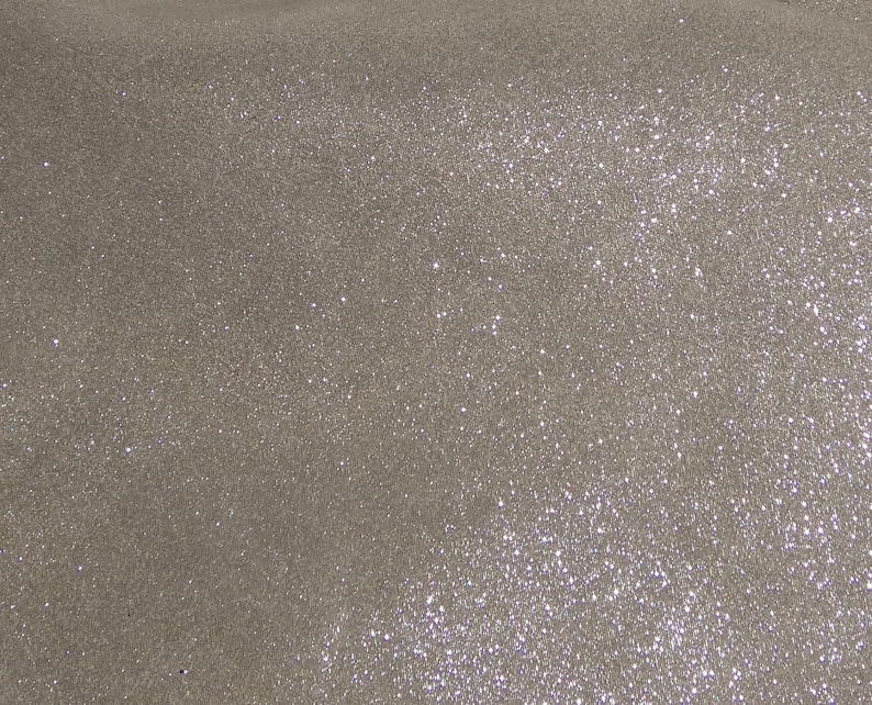 Dazzle 12"x12" Dazzle Silver on STORMY TAUPE Suede Cowhide Leather 2.5 oz / 1 mm PeggySueAlso E8300-14 hides available image 1