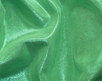 Sparkle 12"x12" GREEN Metallic on Green SUEDE cowhide Leather 3-3.25 oz / 1.2-1.3 mm PeggySueAlso™ E7500-19 Christmas