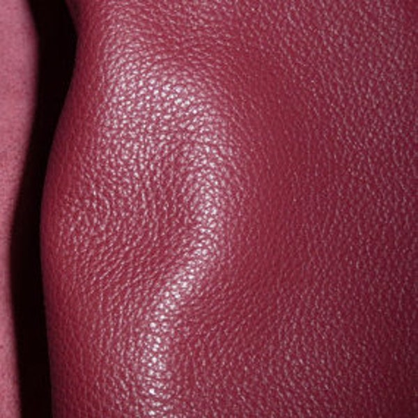 Divine 12"x12" CRANBERRY Top Grain Cowhide Leather 2.5 oz/1 mm PeggySueAlso® E2885-35 hides available Devine