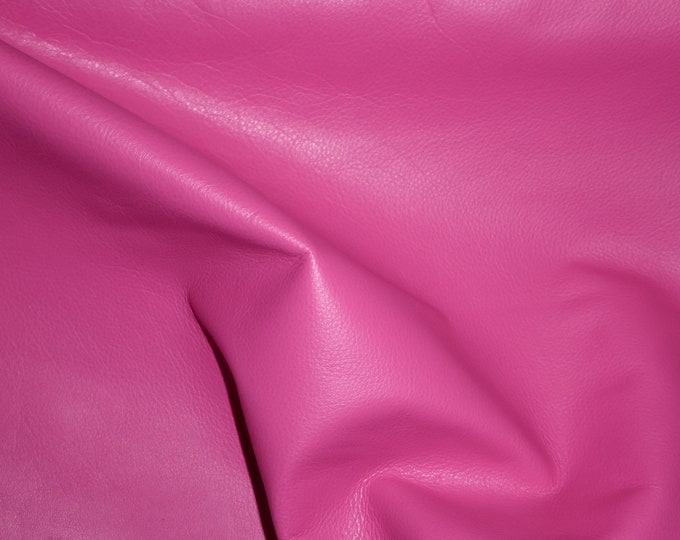 Duchess 8"x10" HOT PiNK (a thinner KiNG) Cowhide Leather  2.25-2.75 oz / 0.9-1.1 mm PeggySueAlso E2080-02