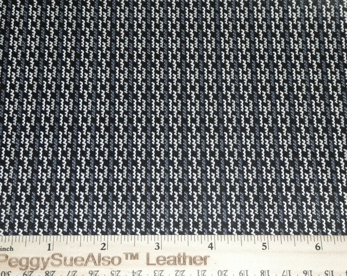 Leather 3-4-5 or 6 sq ft CHAIN LINK Gray Flesh Navy on Black Cowhide Thin 2.25-2.5/ 0.9-1mm PeggySueAlso E1145-08