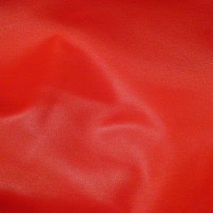 LAMBSKIN  3 or 4 sq ft Silky VIBRANT RED , Italian incredibly soft, fine grain, Smooth Leather 2.5 oz/1 mm PeggySueAlso E2805-03