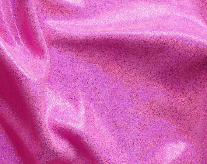 Sparkle 2 pieces 4"x6" Hot PINK / Fuchsia Metallic on Rose Pink SUEDE cowhide Leather 3-3.25 oz / 1.2-1.3 mm PeggySueAlso™ E7500-17