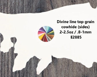 DIVINE 18-22 sq ft  half hide (side)  Top Grain Choose your color Cowhide Leather Ships ROLLED 2-2.5oz/0.8-1 mm PeggySueAlso® E2885 Divine