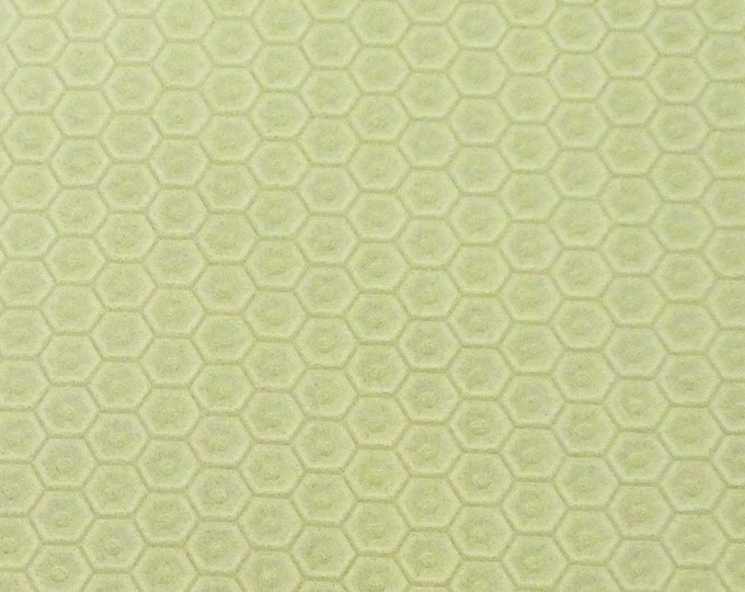 Honeycomb 8"x10" Light APPLE MINT Green Italian Cowhide Leather 3 oz / 1.2 mm PeggySueAlso® E3173-04 hides available