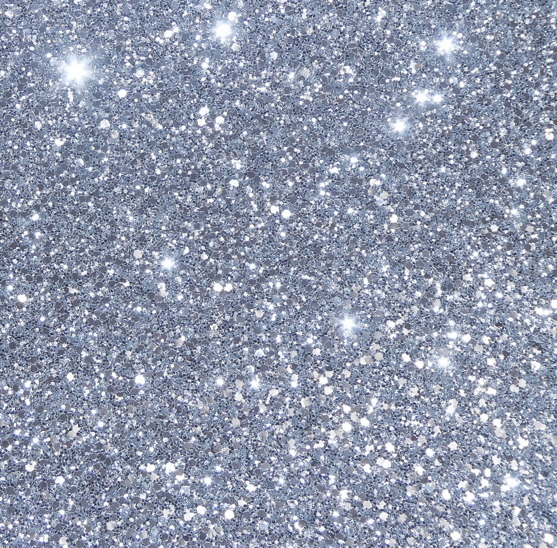 Chunky Glitter 12x12 True Silver METALLIC applied to Leather Cowhide now  on Black leather back 6.5 oz/2.4 mm PeggySueAlso® E4355-01
