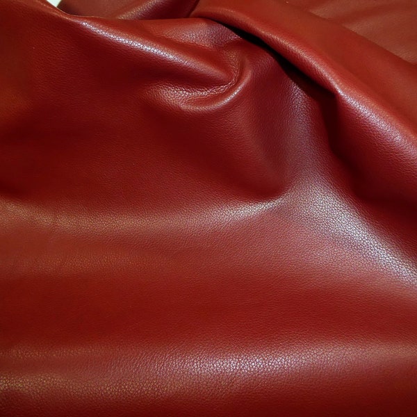 Leathers 20"x20" Divine DARK RED top grain Cowhide 2-2.5 oz /.8-1mm PeggySueAlso™ E2885-28 Full Hides Available