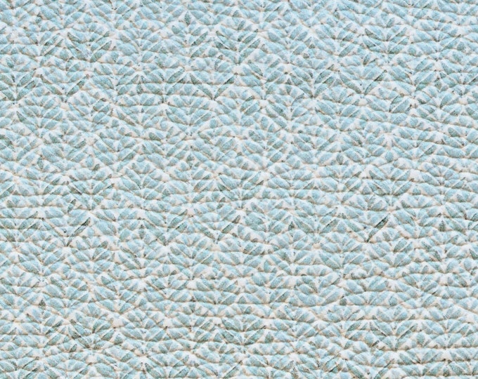 Leather 8"x10" ARABESQUE SEAFOAM Sea Green cowhide fairly thick 4 oz /1.6 mm PeggySueAlso E4385-02