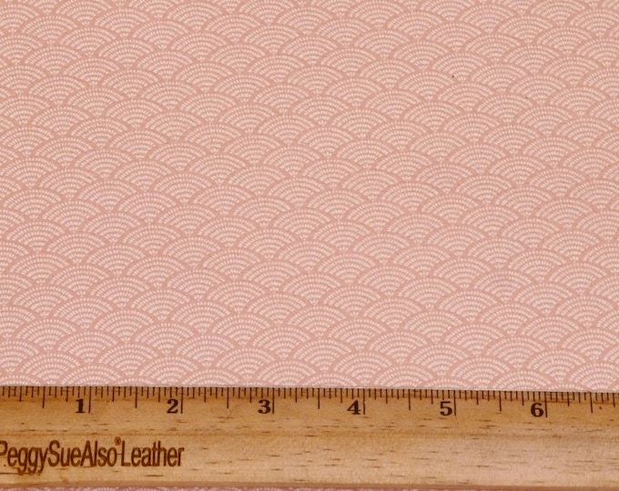 Leather 5"x11" PASTEL Pink BOHO MODERN DooDLE print on Cowhide Leather 3.5-4oz/1.4-1.6 mm PeggySueAlso E6305-05