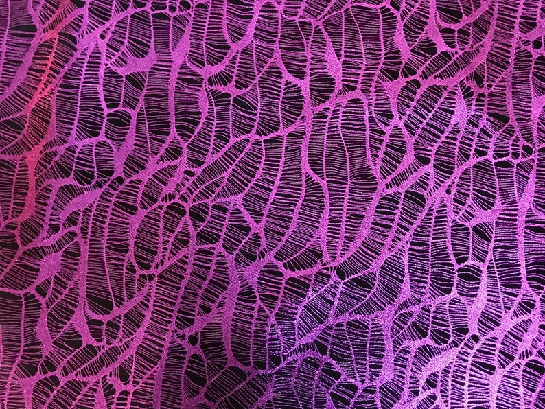 Metallic Leather 8x10 Complex Spider Web FUCHSIA Black Soft Cowhide Leather 3.25-3.5oz 1.3-1.4mm PeggySueAlso\u2122 E3113-07