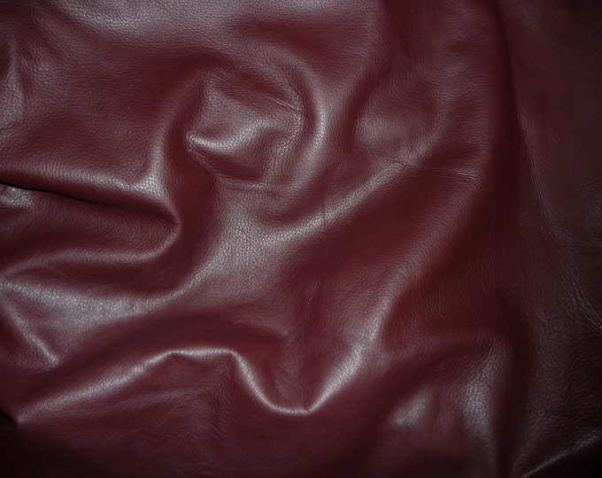 King 8"x10" DARK MAROON  / Burgundy Full Grain Cowhide Leather 3 oz / 1.2mm PeggySueAlso® E2881-19