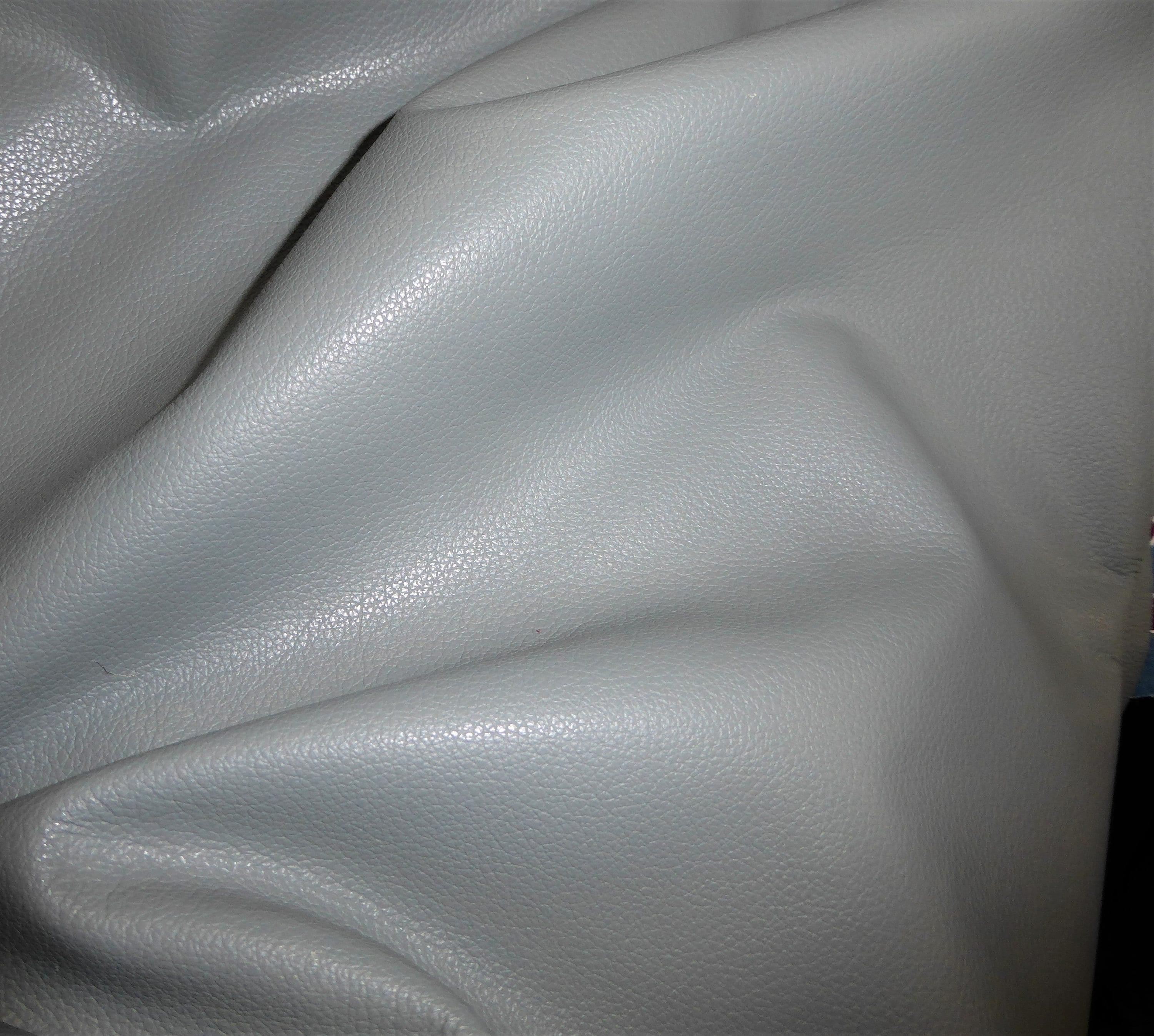 Grey Genuine Leather, Real Lambskin Hides, Soft Finish Sheepskin