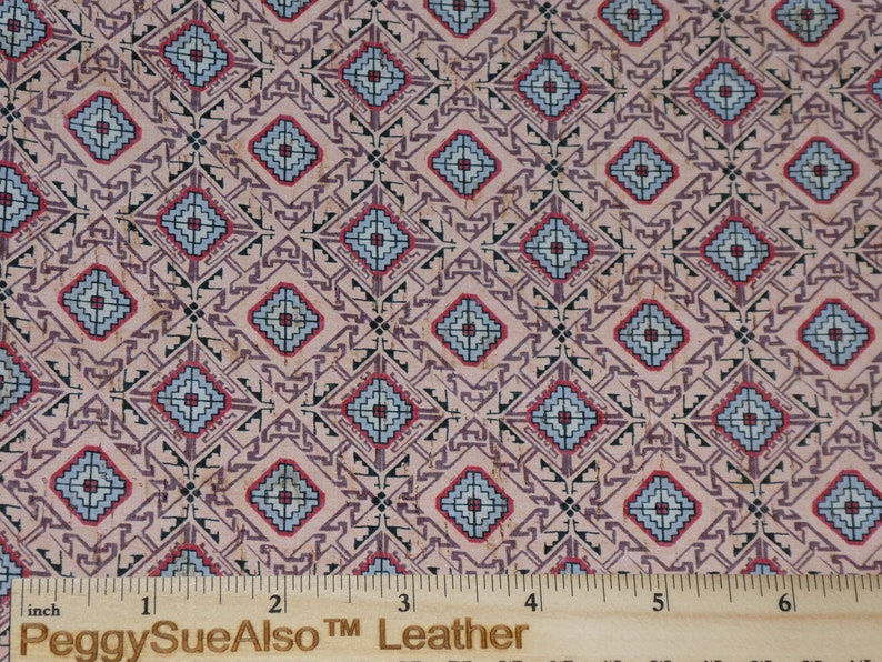 Cork Genuine Leather 12x12 CORK Pale PINK NAVAJO applied to Cowhide for body /& strength Thick 5oz2mm PeggySueAlso\u2122 E5610-17
